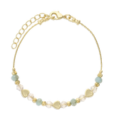 Pulseira Delicada, Banhado a Ouro, Cristal Swarovski de cultivo