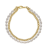 pulseira de pérolas, Banhado a Ouro, Concha de pérola