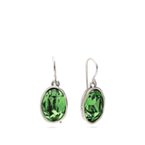 Pendentes em prata 925 com cristal swarovski verde