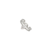 Ear cuff em prata 925 com zircónia lágrima