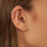 Ear cuff em prata 925 com zircónia lágrima