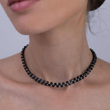 Colar choker em prata 925 com espinela