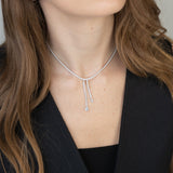 Colar choker em prata 925 com zircónia