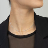 Colar choker em prata 925 com zircónia